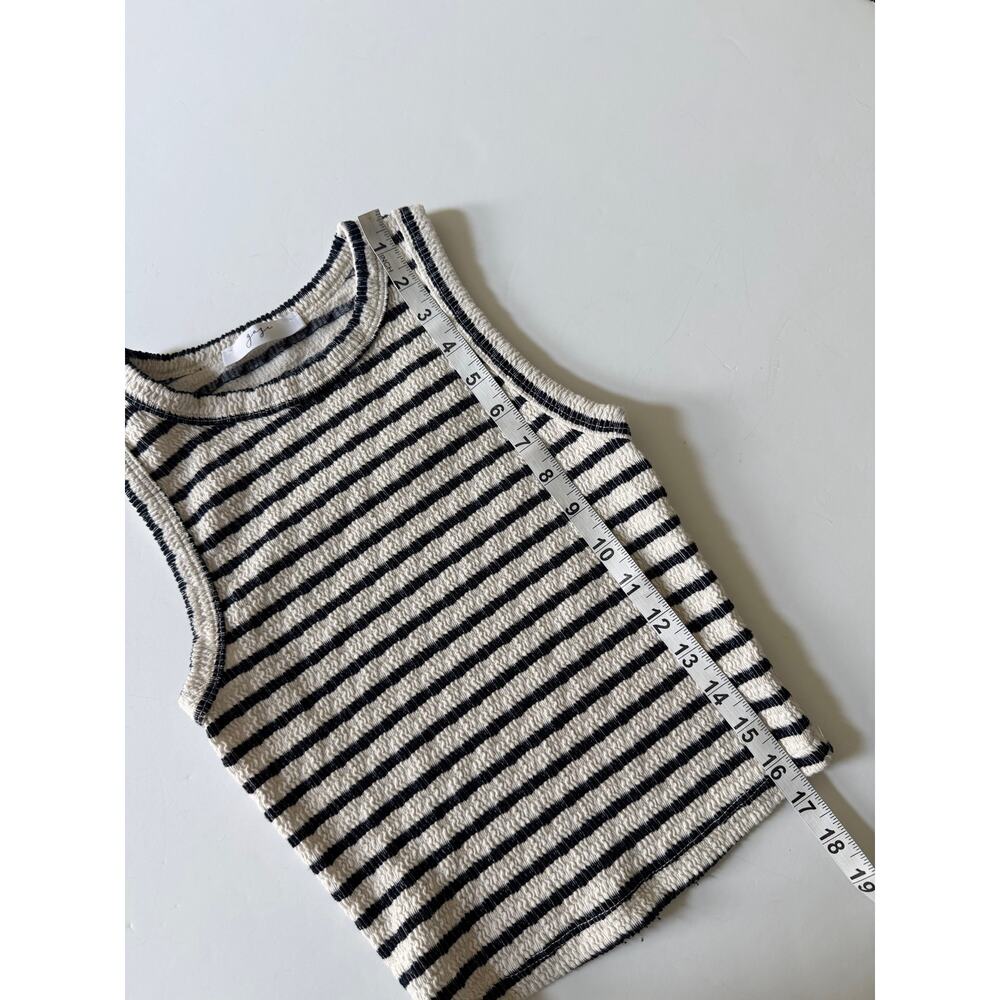 Gaze Black & White Striped Ribbed Knitted Tank Top - Picture 7 of 7